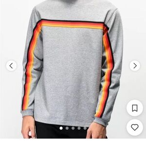 Ninth Hall crewneck with racing stripes. Like new. Streetwear. Skater. Large
